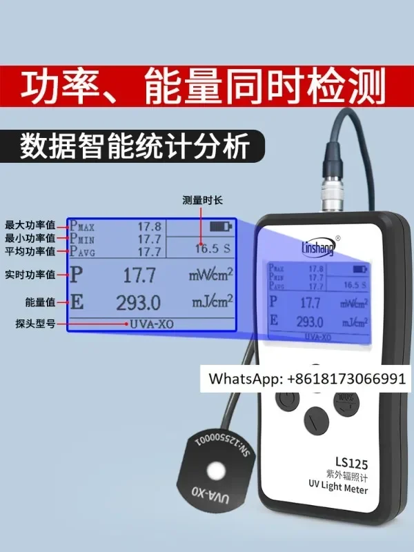 Forest LS125 UV tester, intensity meter, UV light power meter, UV irradiance meter, UV-A multi-channel