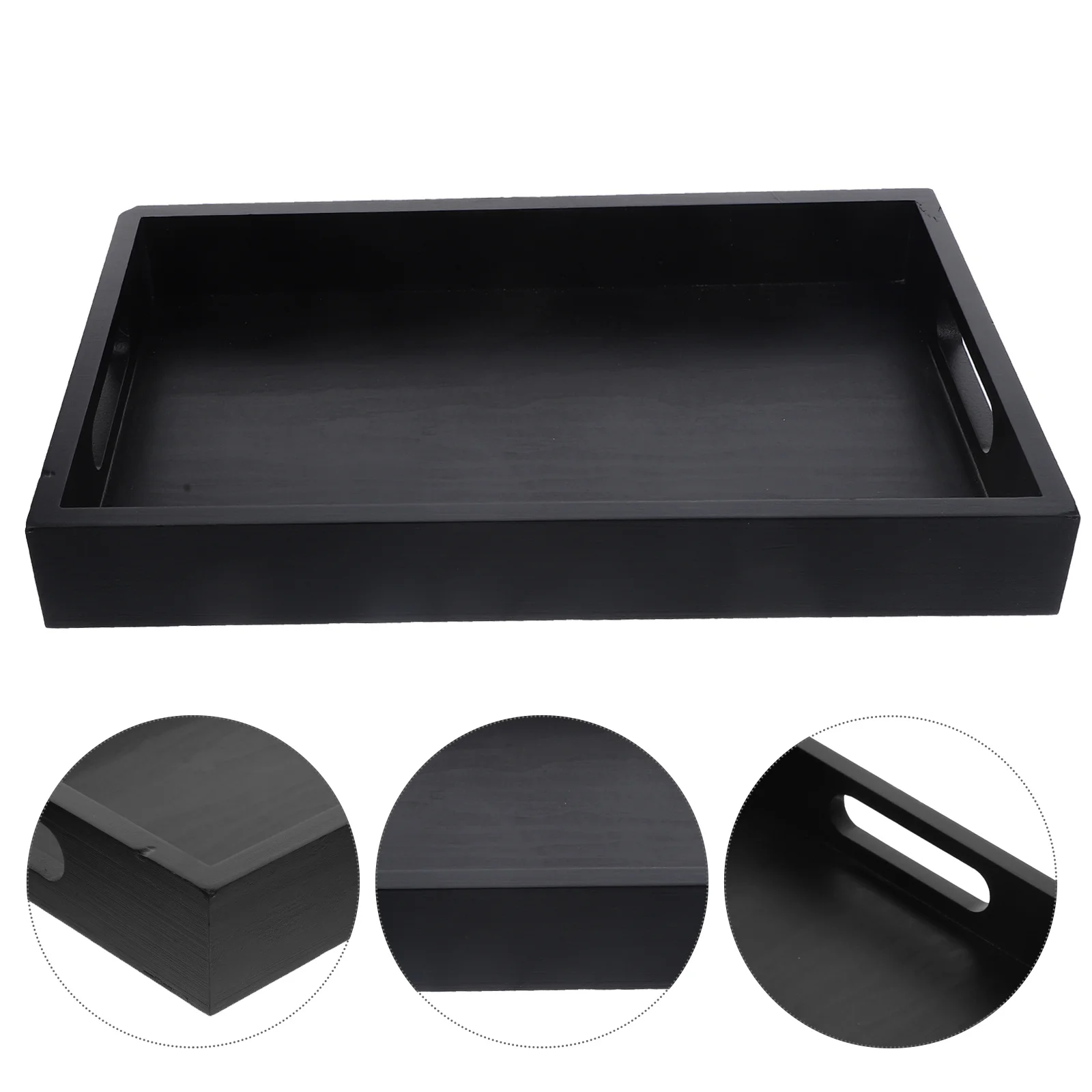 

Wooden Rectangular Tea Tray Serving Tray Smooth Surface Home Restaurant Fruit Snack Bread Plate Snack Serving Plate