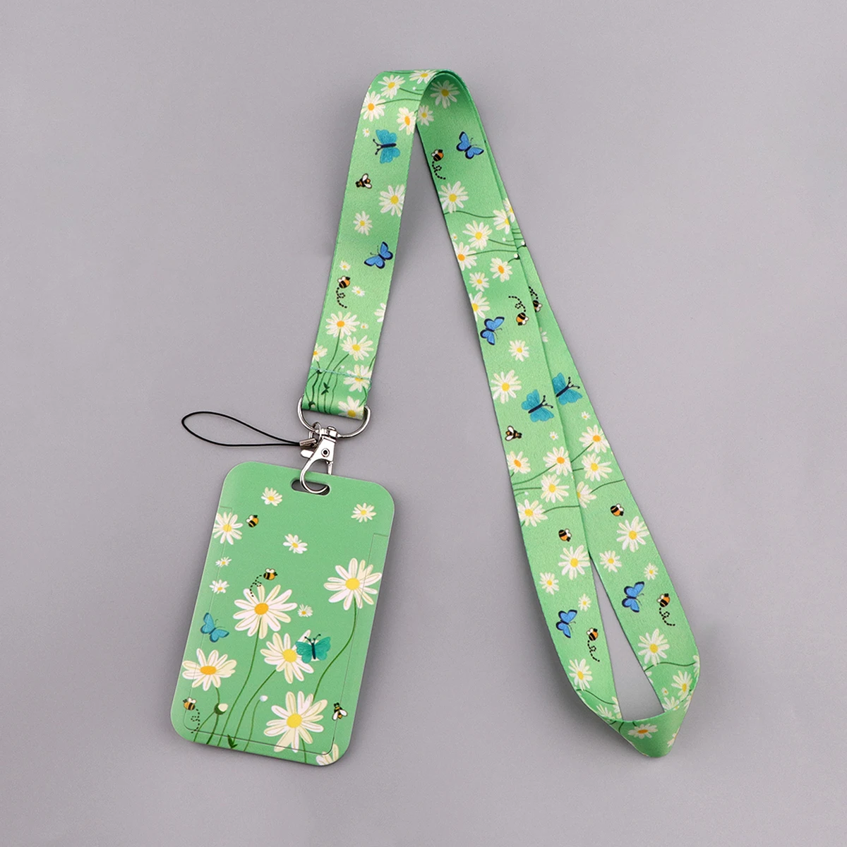 Clover Rainbow Lanyard For Keychain ID Card Student USB Green Badge Holder Key Ring Daisy Neck Straps Phone Accessories Gift