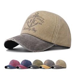 Baseball Cap Sun hat Retro-style Washed denim baseball cap Color matching Spring Autumn baseball Hip Hop Fitted Cap