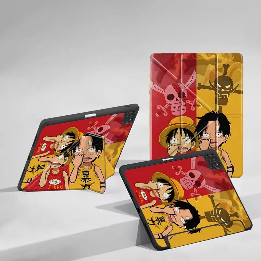

Holder Cover Tablet Case For iPad Air 2025 4 5 M3 Air M2 1 2 M4 Pro 10th 7th 11th 9th 8th Mini 7 6 One Piece Luffy Kids