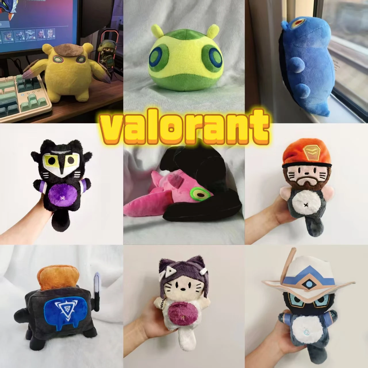 

18 Cm Valorant Agents Plush Omen Clove Vyse Cat Kawaii Cute Doll Game Peripheral Soft Cotton Stuffed Doll Plush Crafts Gift Toys