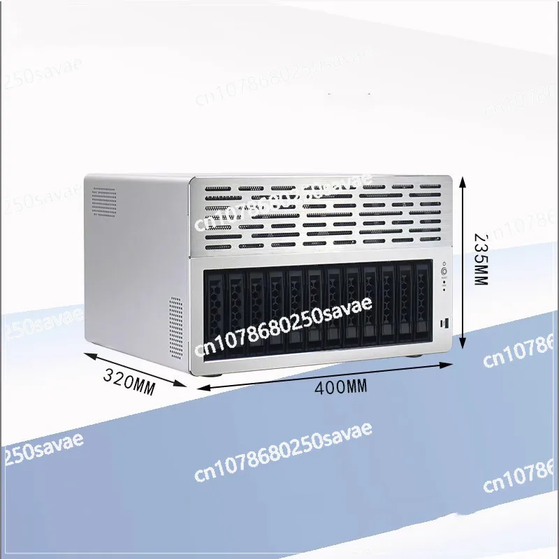 Nas Series 12-disk Server, Hot-swappable Chassis, Supports ATX Motherboard Network Data Storage, Industrial Control Devices