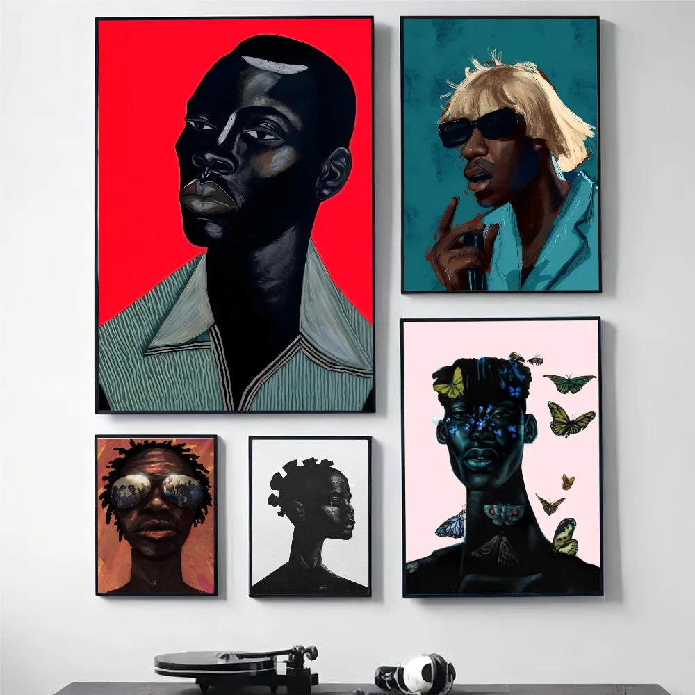 1pc Schwarz Mode Grafik Kunst Poster HD Poster Home Room Bar Cafe Decor Kunst Wand Malerei Bild