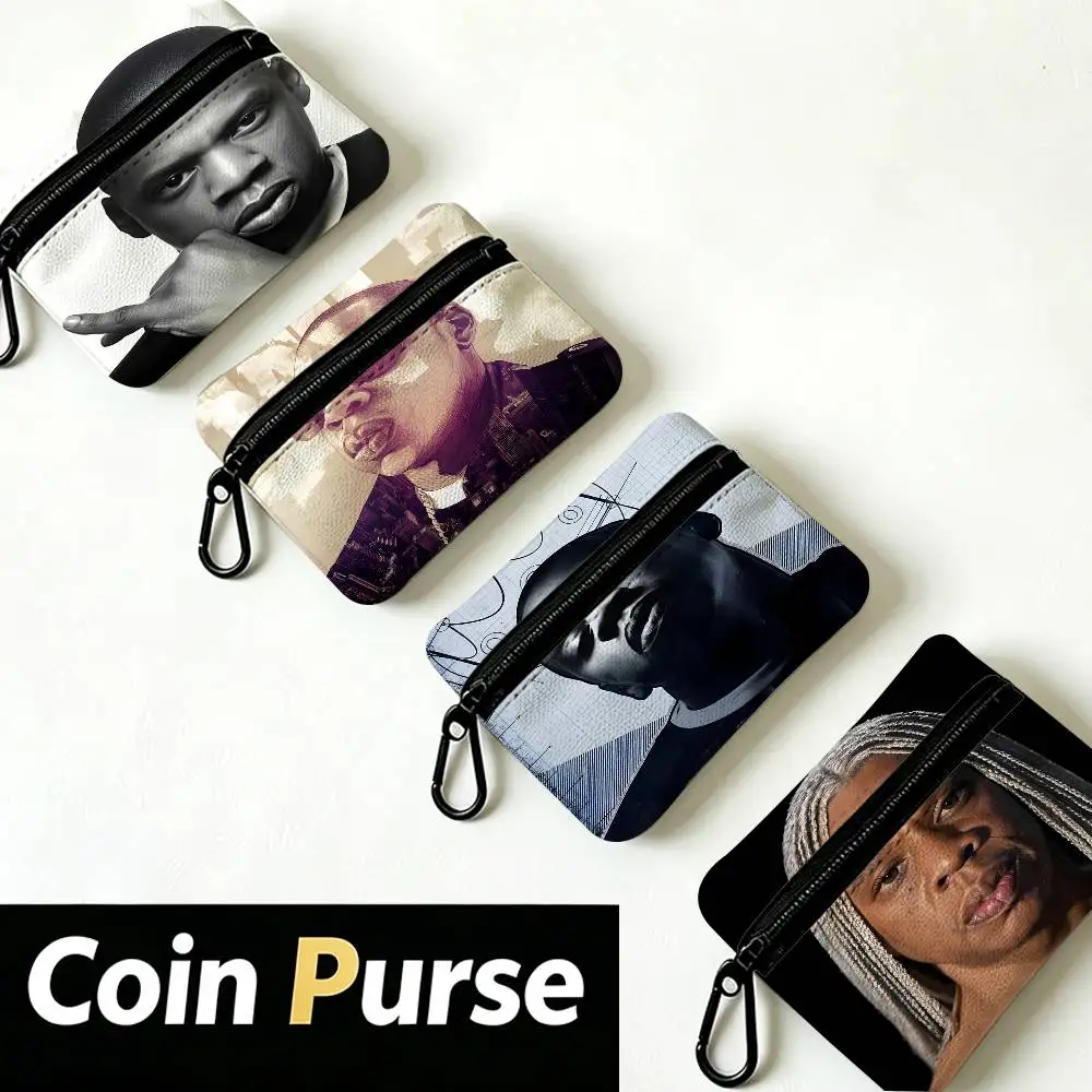 Singer J-JAY-Z Lightweight Oxford Fabric Coin Purse Carabiner Hook Design Mini Card Key Organizer Bag