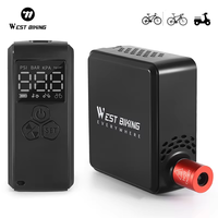 WEST BIKING Bicycle Pump Mini Electric Air Pump 150PSI Portable Motorcycle Car Tire Inflator With LCD Display Bike Accessories