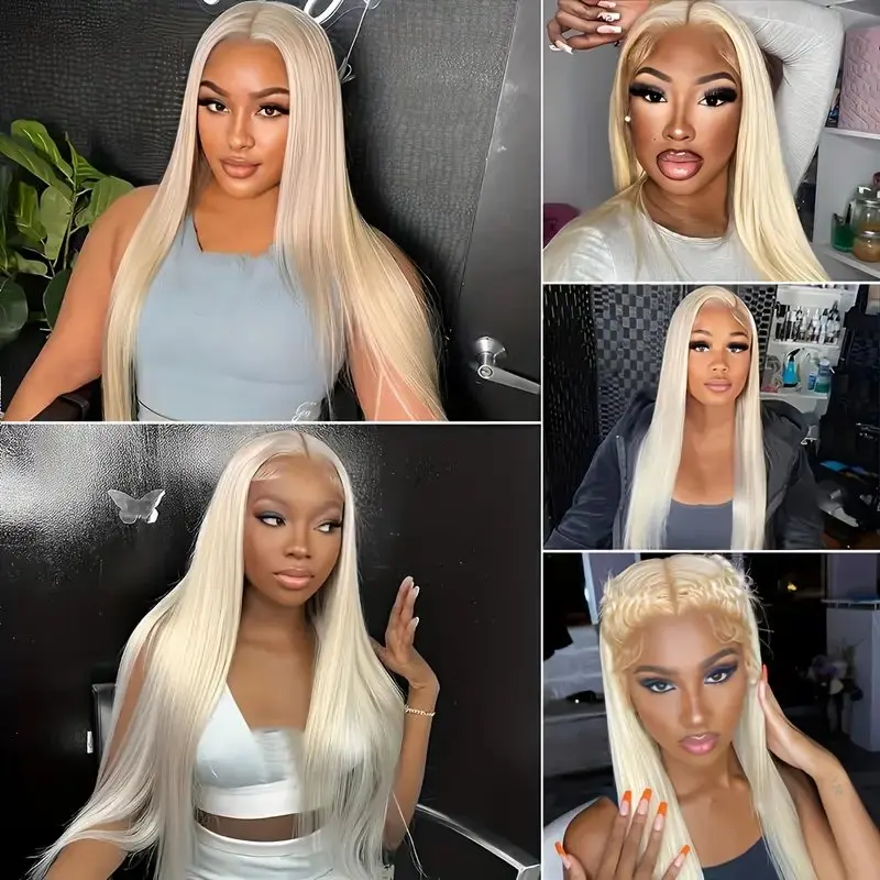 613 Blonde 13x6 Lace Wig 13x4 HD Lace Frontal Wig 38 Inches Straight Transparent Preplucked Brazilian For Women 180 Density