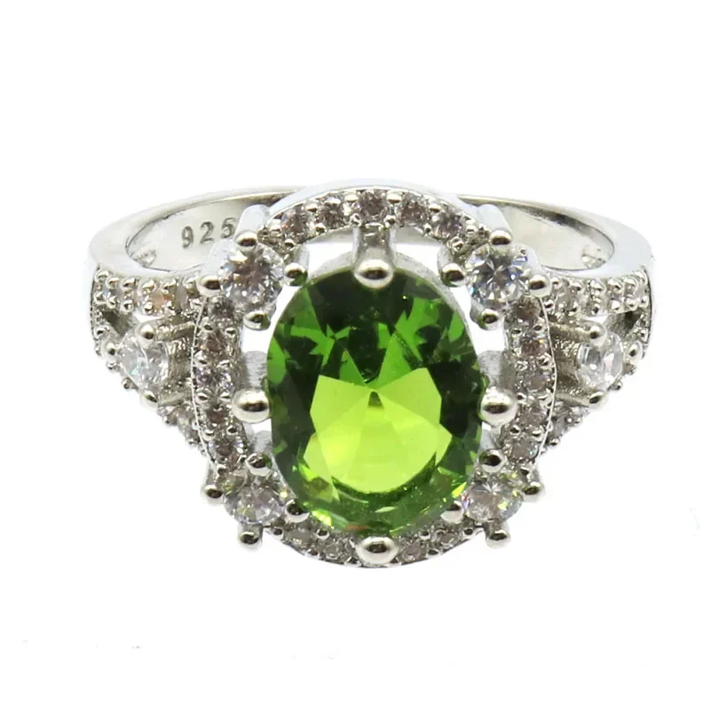

Customized 925 SOLID STERLING SILVER Rings Peridot Violet Tanzanite Rainbow Mystic Topaz Emerald