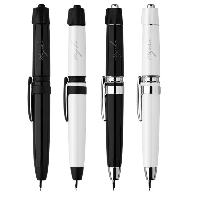 New Majohn A3 Press Rotate Resin Fountain Pen Retractable 0.4mm Ink Pen Converter for Writing Gift School Supplies Stationery