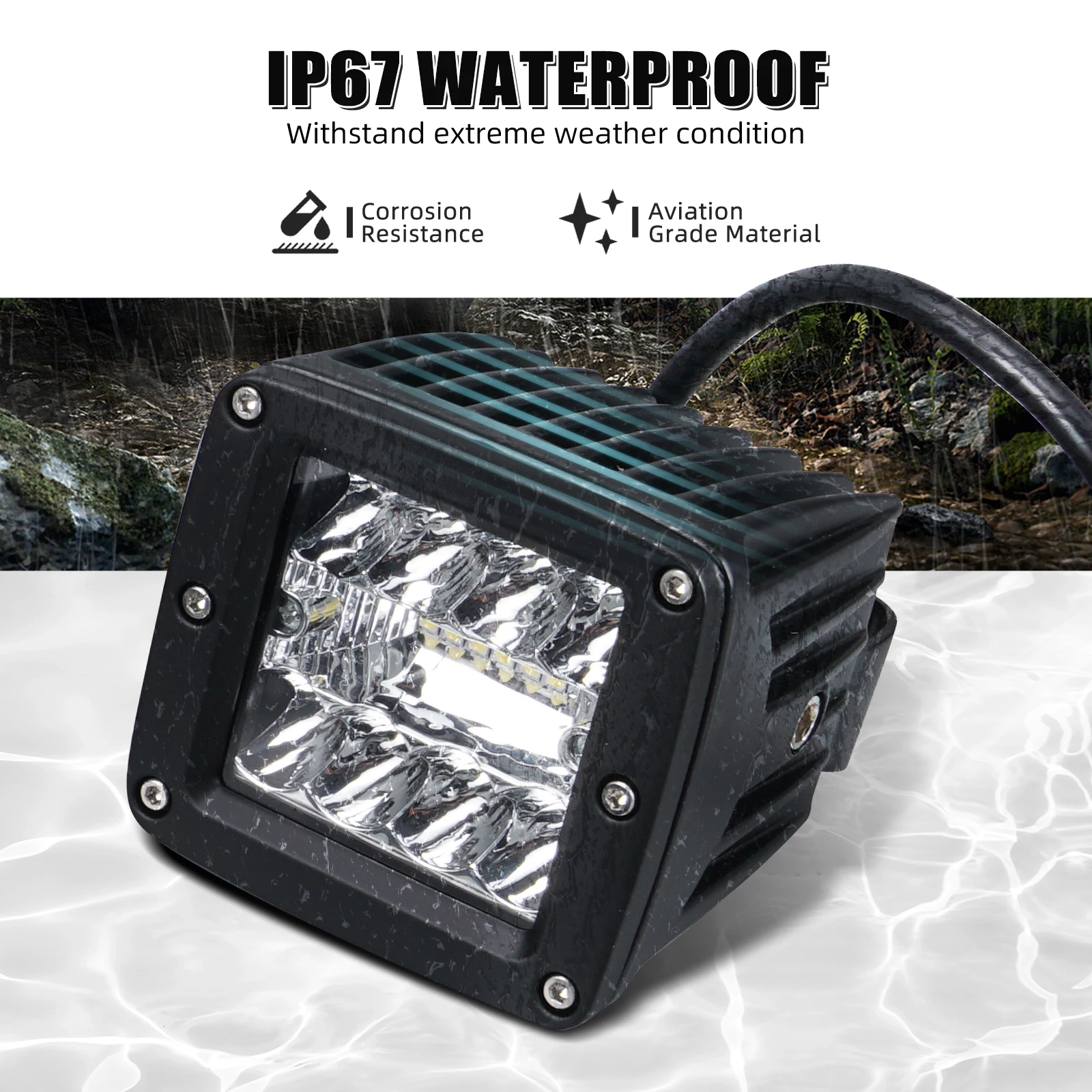 Para Can-Am X3 Kit de luz de trabajo 20W Pod Combo haz de luces de respaldo para Can Am Maverick X3 para Polaris RZR XP 1000