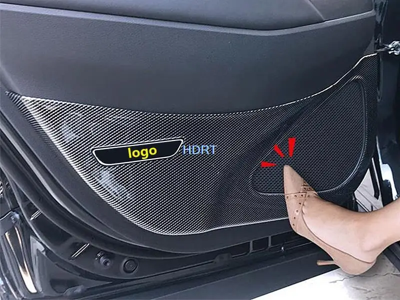 

Door Kick Pad Panel Mat Plate Cover For Toyota Corolla Cross 2022 + Car Protector Decoration Accessories Carbon Fibre Interior