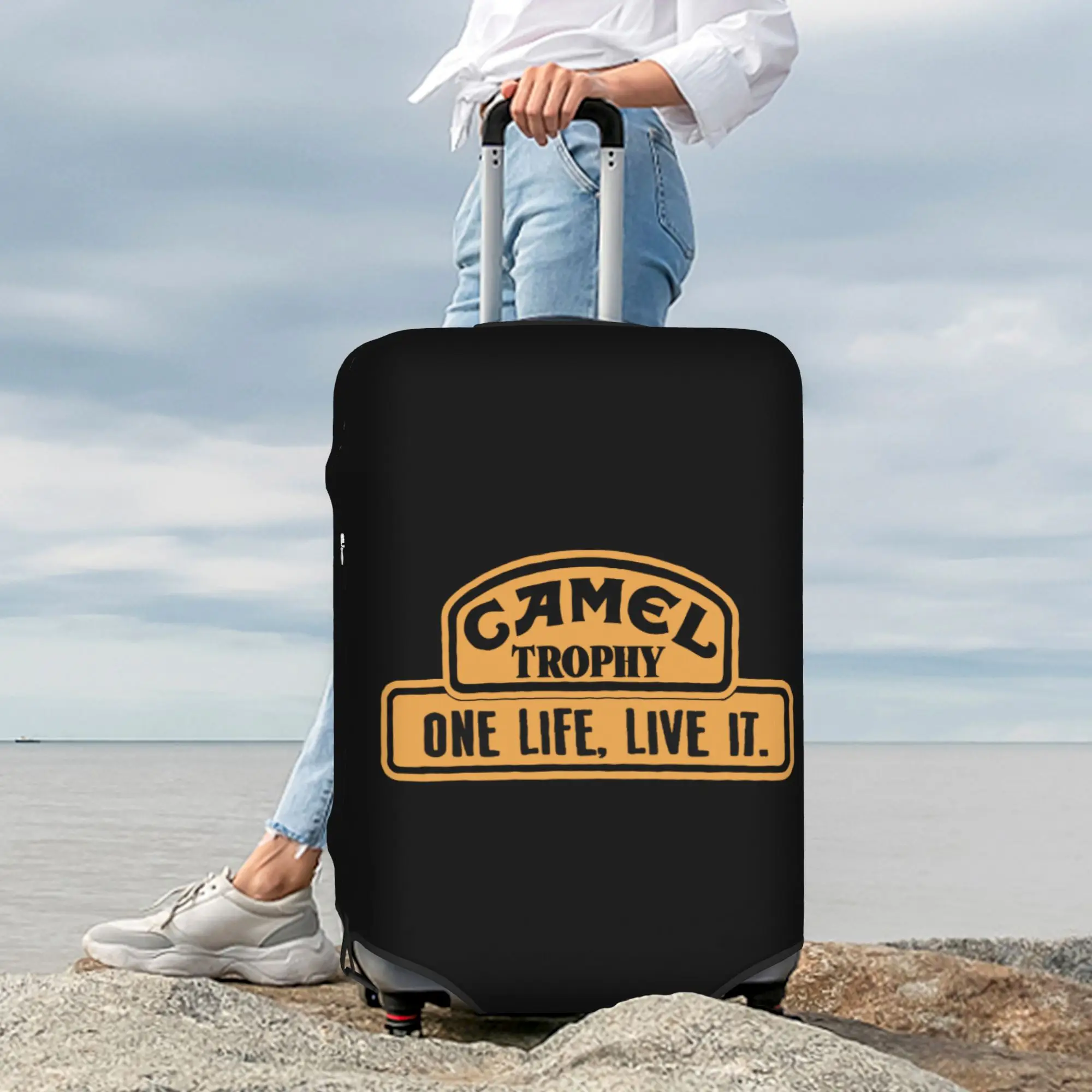 Custom Camel Trophy One Life Live It Suitcase Cover Dust Proof  Luggage Protective Covers for 18-32 inch
