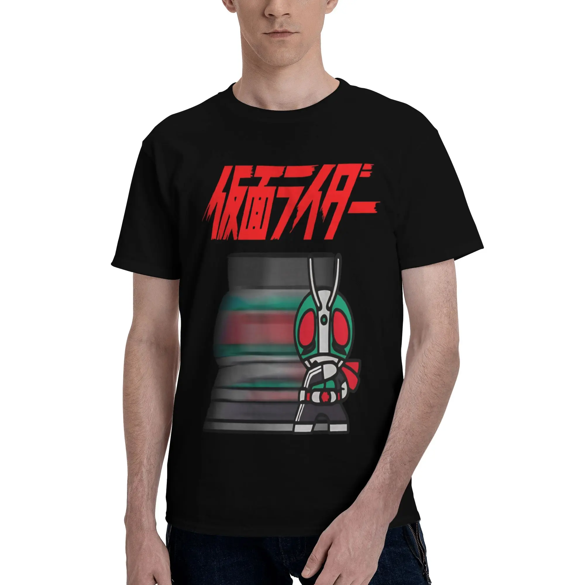 Q Men's T Shirts Kamen Rider Crazy Tee Shirt Short Sleeve O Neck Pure Cotton Gift Idea Clothing T-Shirt