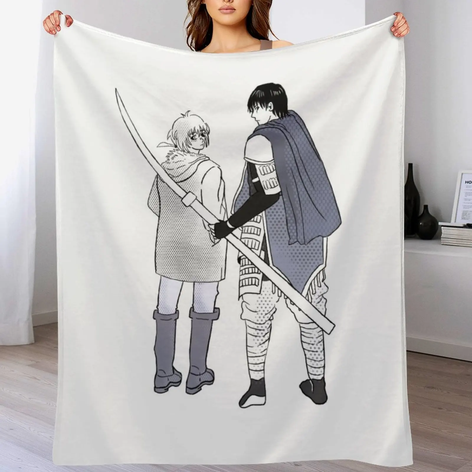 

Kahaku x Fushi Throw Blanket Easy Care Comfortable Blanket for Couch