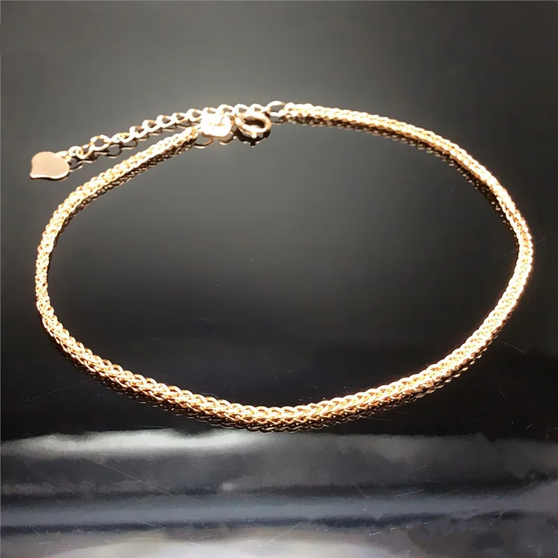 Fashion charm bangles Banquet 585 Purple Gold Chopin Bracelet for women Plated 14K Rose Gold Simple Party Jewelry Accessories