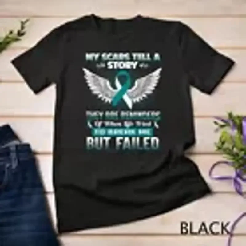 My Scars Tell Story Cervical Cancer Awareness Unisex T shirt