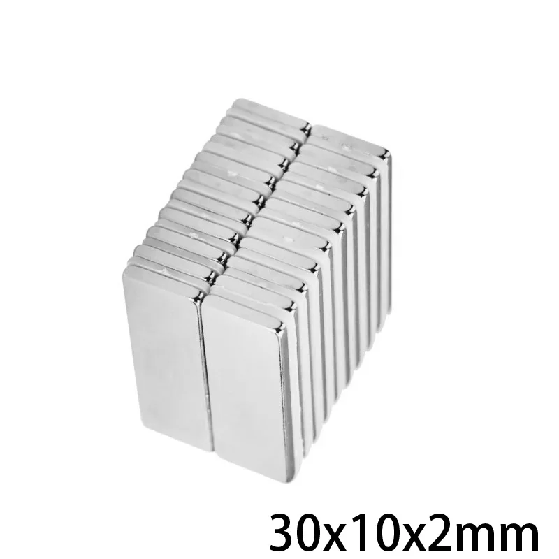 5~100PCS 30x10x2 mm N35  Strong Block Neodymium Magnets Rare Earth Magnet 30mm x 10mm x 2 mm sheet magnet 30*10*2 mm