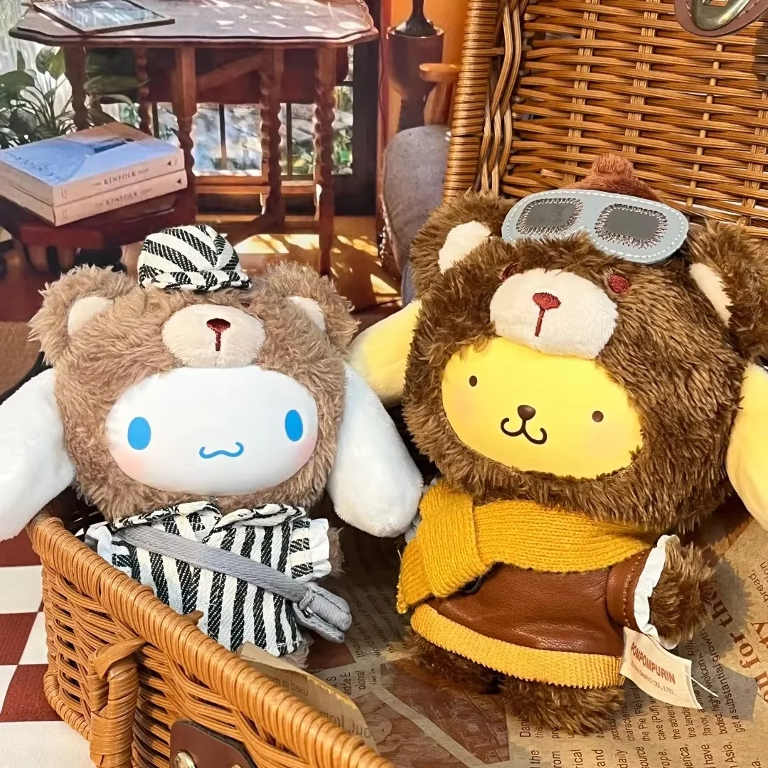 Toptoy Sanrio Hello Kitty Kuromi Vinyl Plush Doll England Afternoon Tea Themed Hanging Ornament Collectible Trendy Blind Box Toy