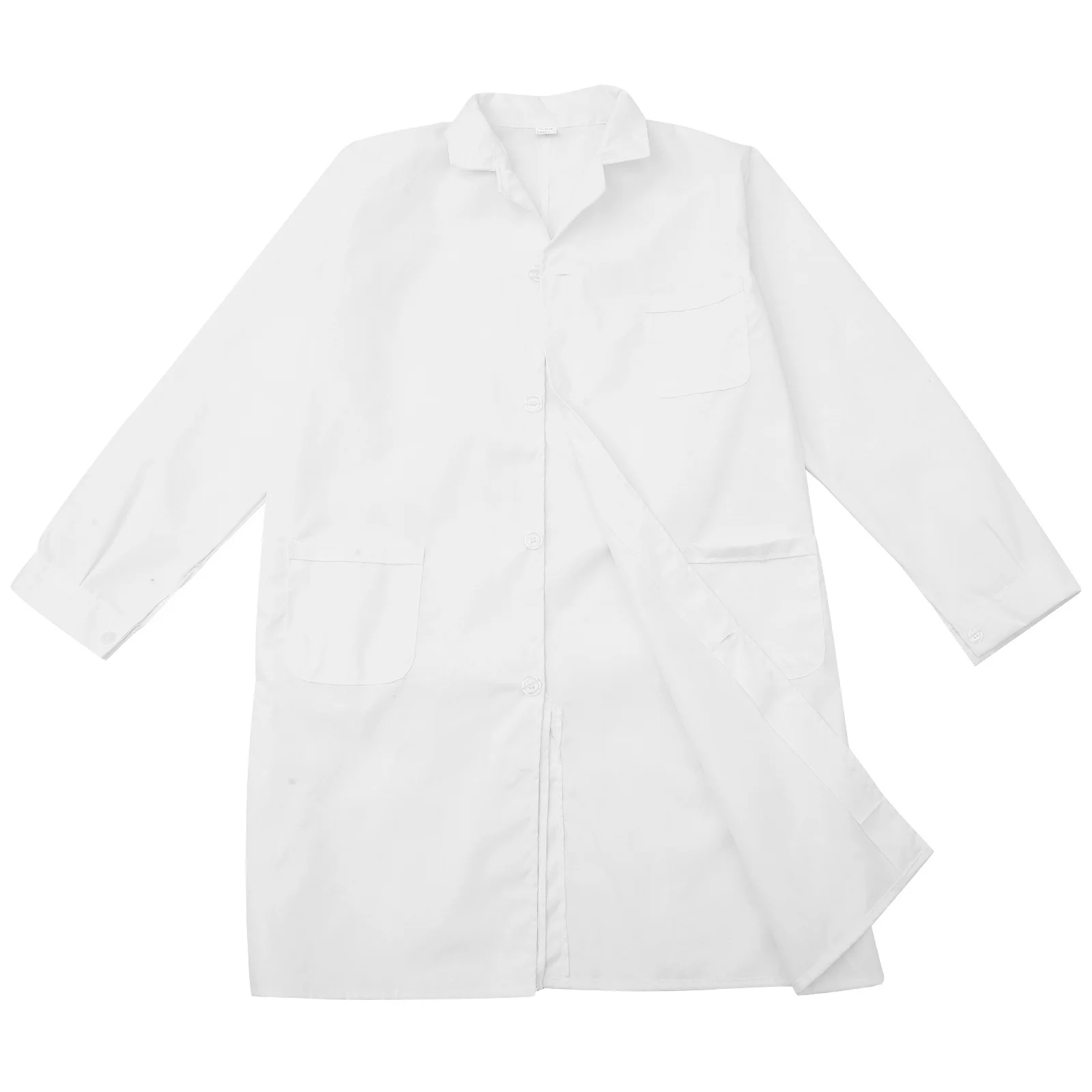 Weißer Laborkittel Langarm Professioneller medizinischer Mantel Männer Erwachsene Arztkostüm Atmungsaktiv Langlebig Arzt Cosplay Uniform