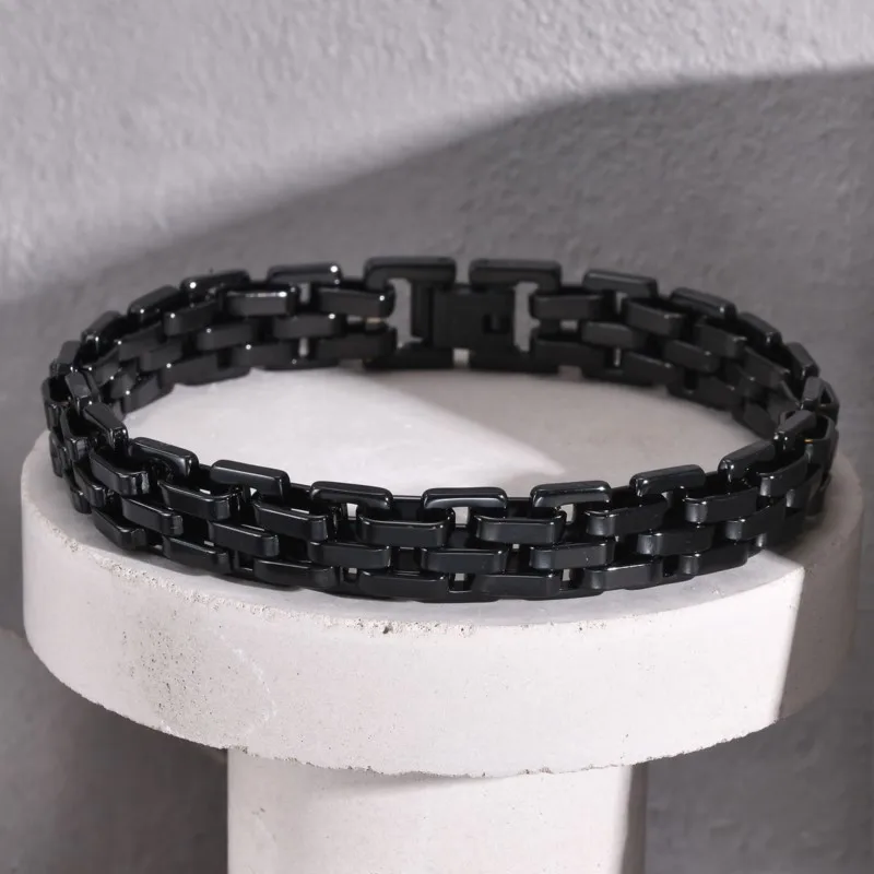 Vnox Cool Watch Strap Chain Bracelet For Men Women Stainless Steel 11mm/13mm Wide Link  Wristband Waterproof Jewelry No Fade