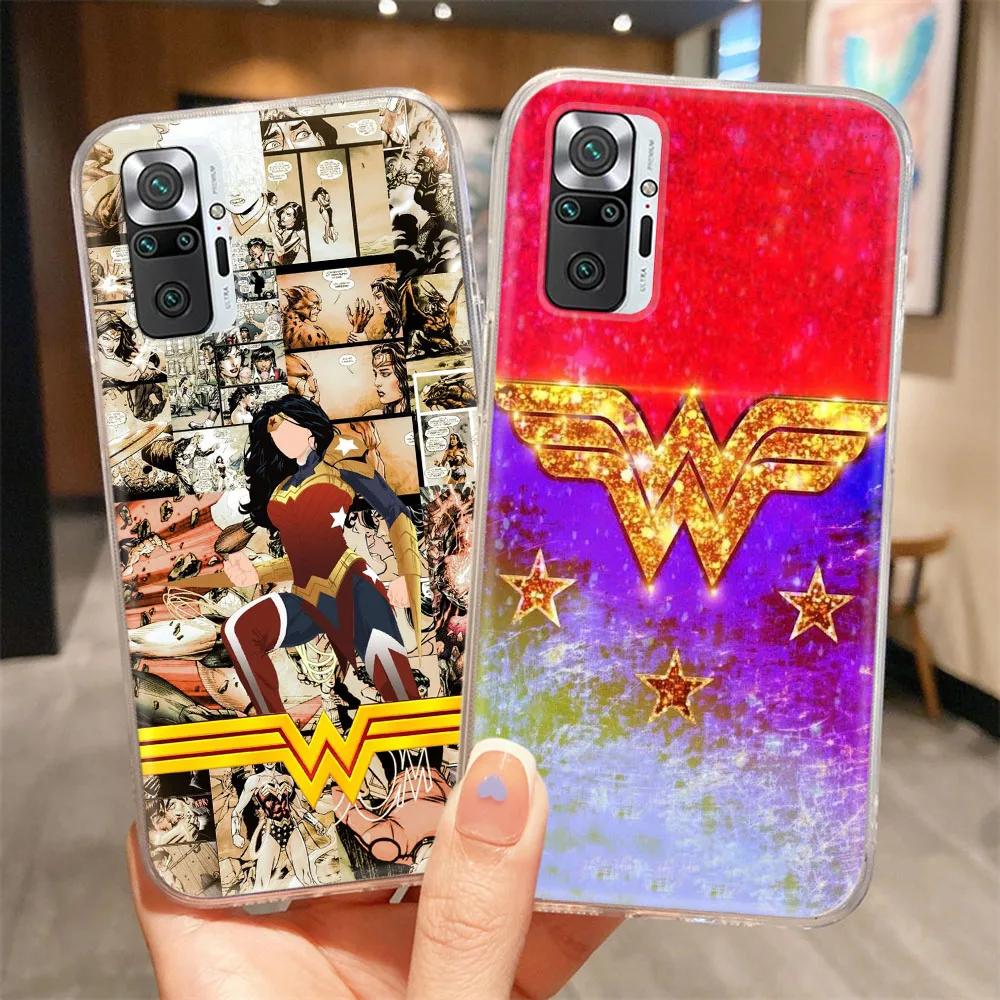 G-5 Wonder Woman Transparent Case for Motorola Moto One G40 Fusion E4 Plus E5 Play GO G4 G Power