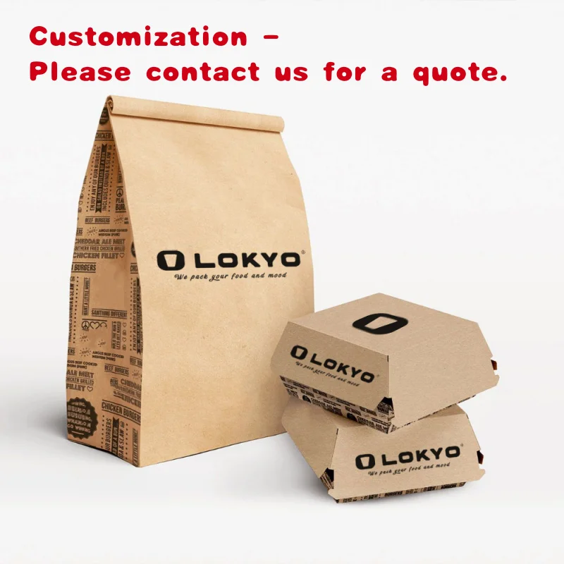 

Custom.LOKYO Пользовательские биоразлагаемые упаковочные коробки для фаст-фуда, жареная курица, хот-дог, гамбургер, обеды, раскладушки, стильные папки