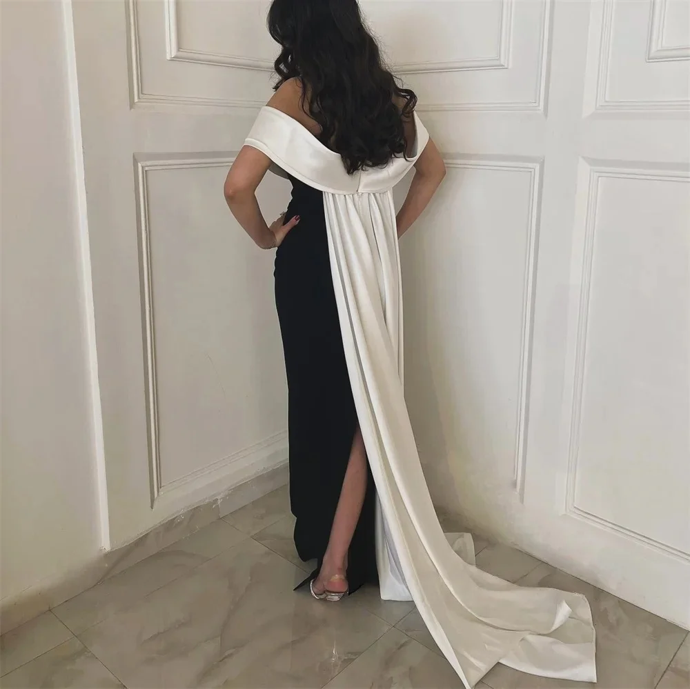 黒のストラップレスロングオーダーメイドオケージョンガウンイブニングドレスパストロールユニセックスジャージレトロドバイサウジアラビアプロムカスタマイズ