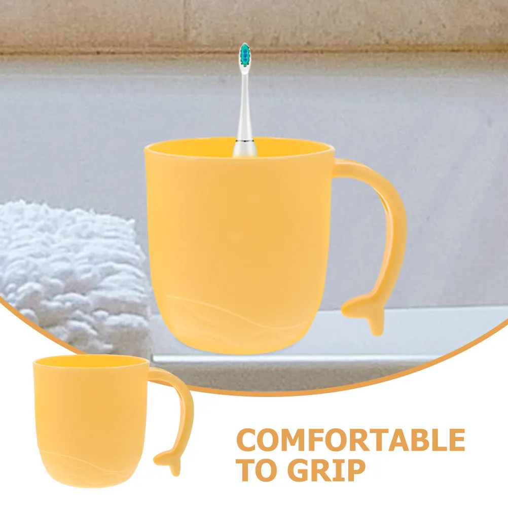 

Набор из 3 небьющихся стаканов для зубных щеток с ручкой в форме хвоста дельфина, легкие дорожные стаканы для ванной, стаканы для ополаскивателя, подставки для щеток, емкости для хранения