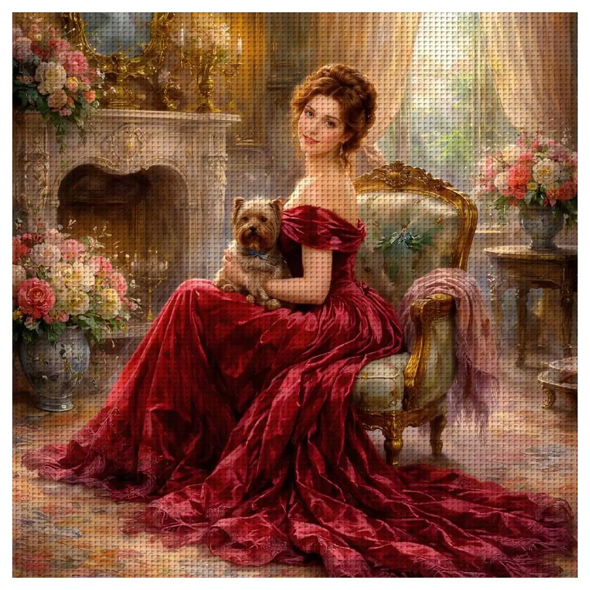1pc 30X30CM/11.8inch Autumn Day Stamped Cross Stitch Kit DIY Kit 11/14/16CT DIY Embroidered Set DIY Cross-Stitch Set
