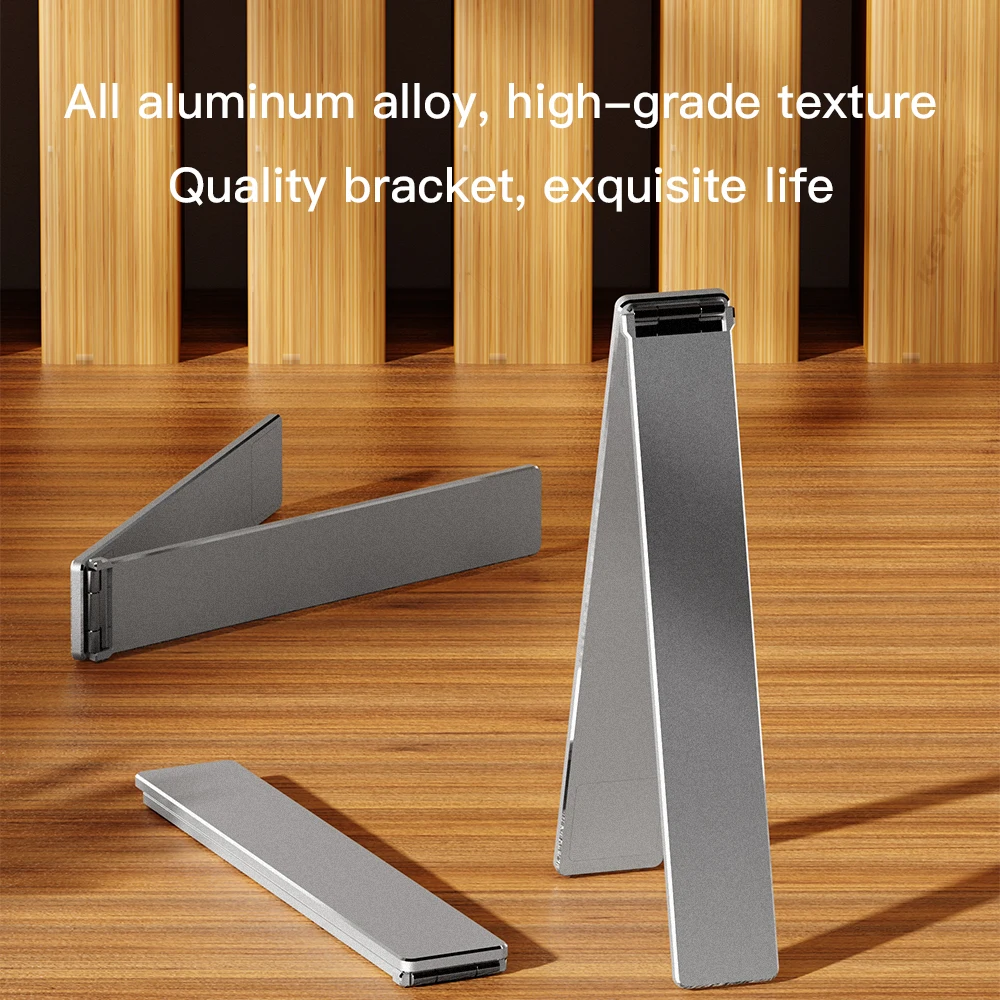 KEYSION Durable Mini L Shaped Tablet Stand Foldable Aluminium Alloy Plate Stand Table Holder Bracket for iPad Huawei Samsung Pad