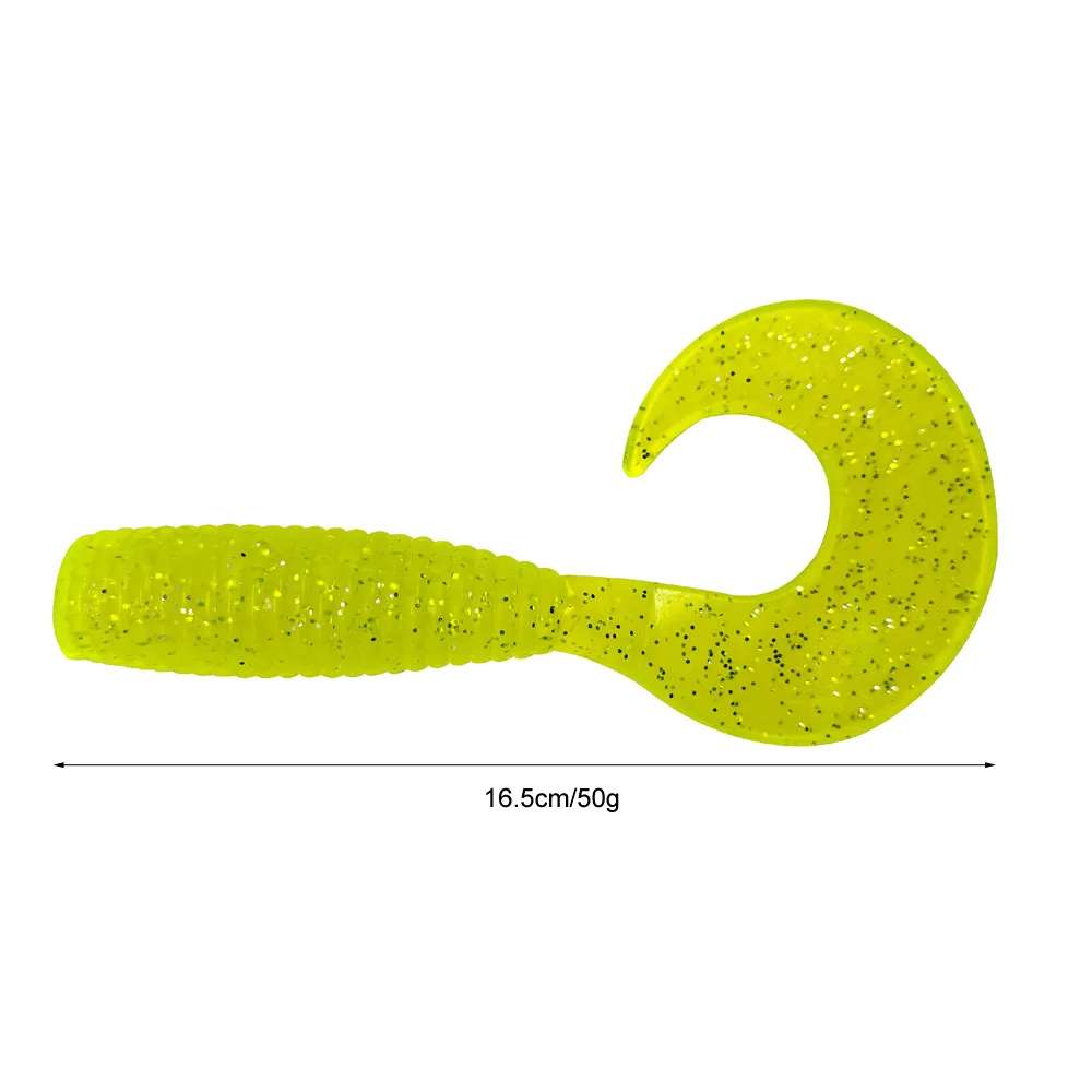 Ocean Boat Fishing Rock Beach Soft Bait Kunstköder Big Worm Single Tail Grub Trolling 50g Köder 1 Stück Sale – Detail 2