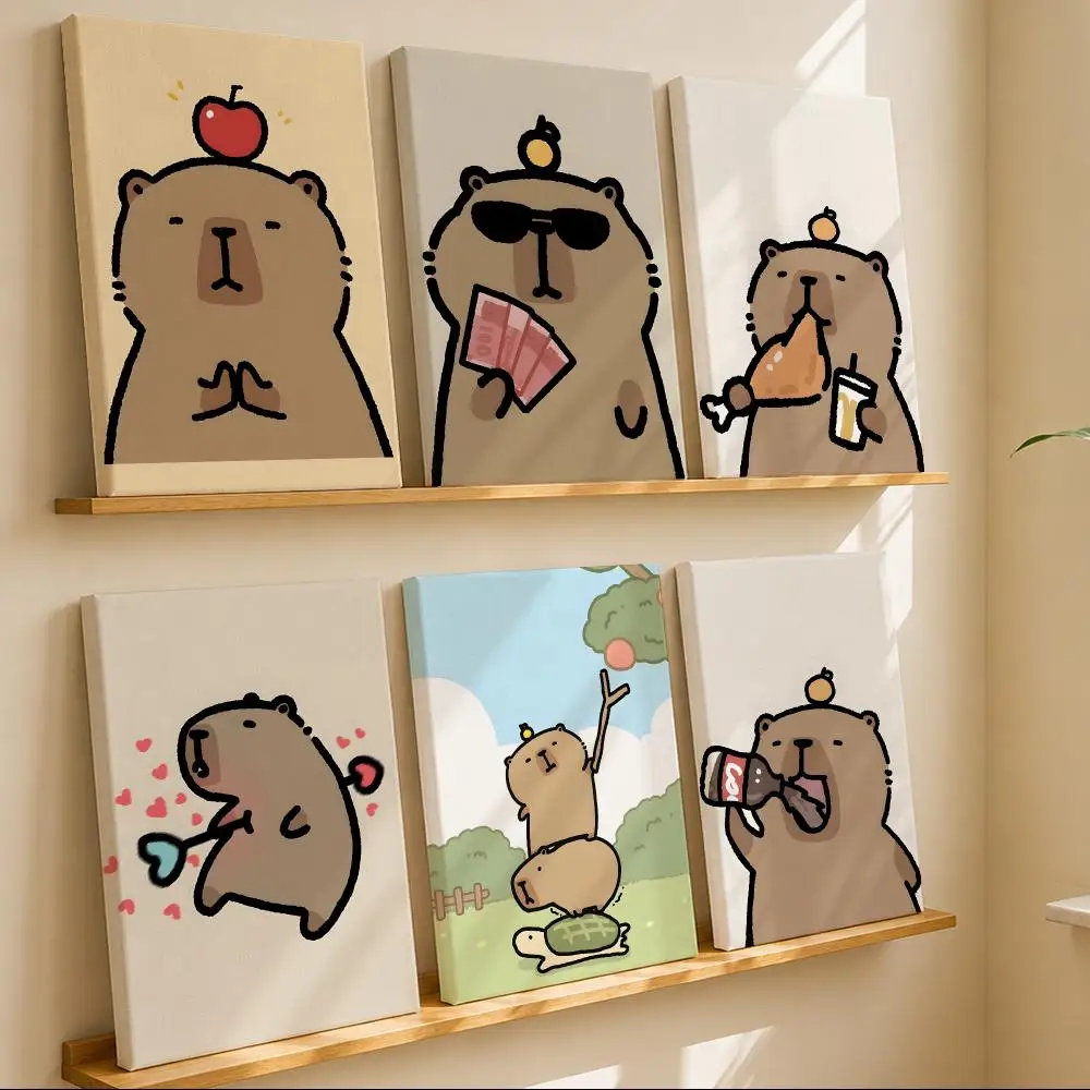 Cute Animal C-CapybaraS Framed Wall Painting Framed Poster Wall Decor – Complements Any Wall Ambiance