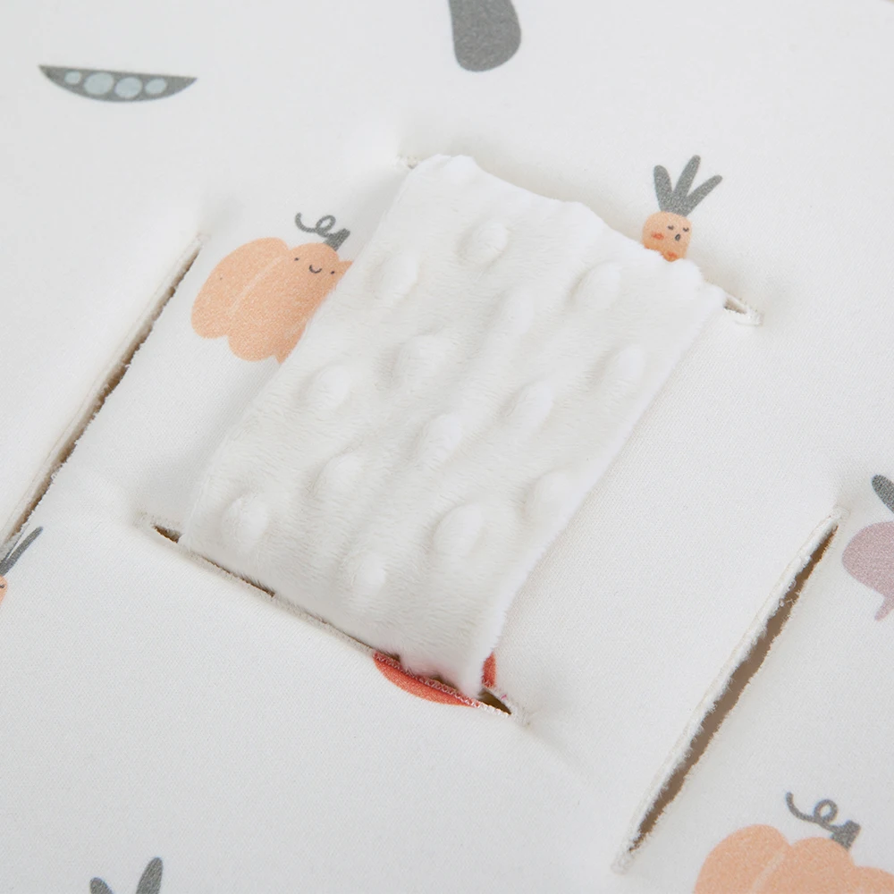 2 ピース/セットベビーカークッション & ベルトカバー漫画プリント衝撃吸収クッション脊椎保護用ユニバーサルベビーカーアクセサリー