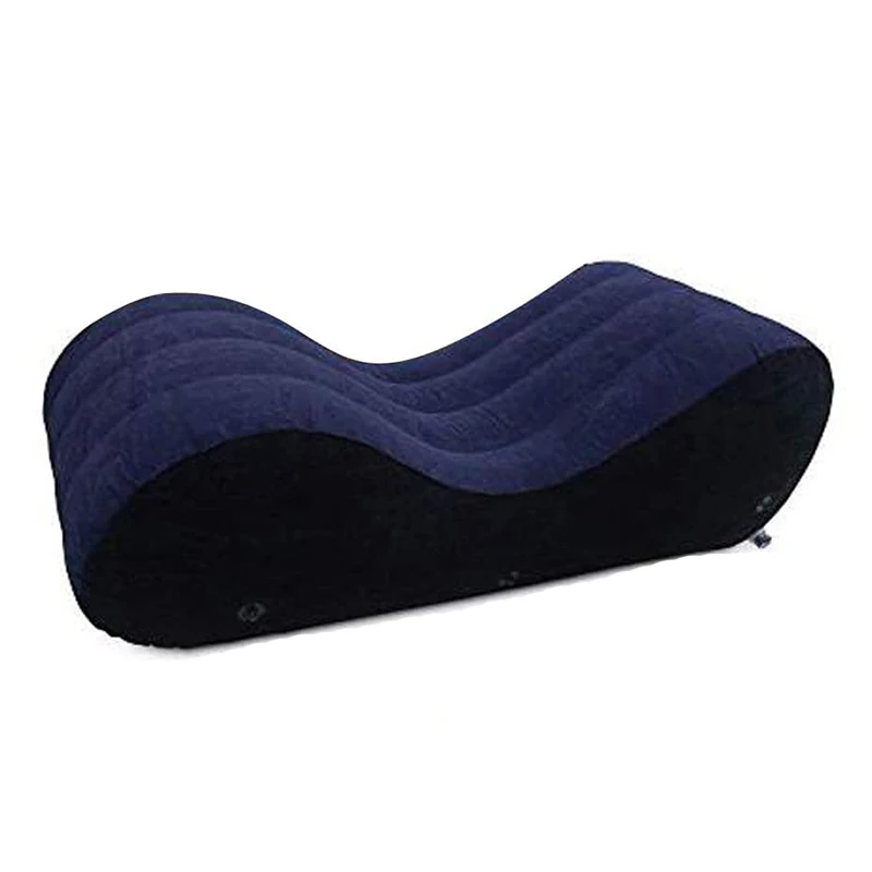 Large Inflatable Bed Air Cushion Portable Lounger Yoga Chaise Sofa Position Aid Couple Pillow Chair Sofa Flocking Furniture