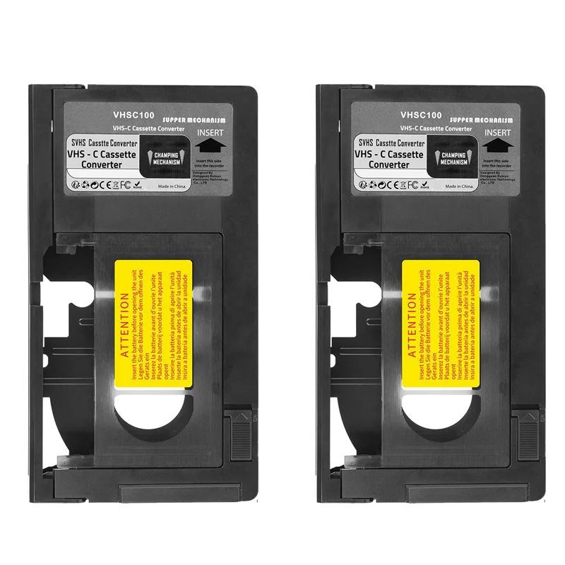 

2X VHS-C Cassette Adapter For JVC For RCA For Panasonic VHS-C SVHS VHS Cassette Adapter Not For 8Mm/Minidv/Hi8