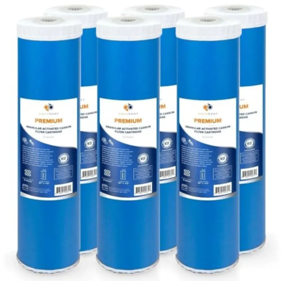 5 Micron 20 x 4.5 Premium Granular Activated Carbon Water Filter Cartridge Replacement - GAC Filter Compatible with AP117 GAC-1