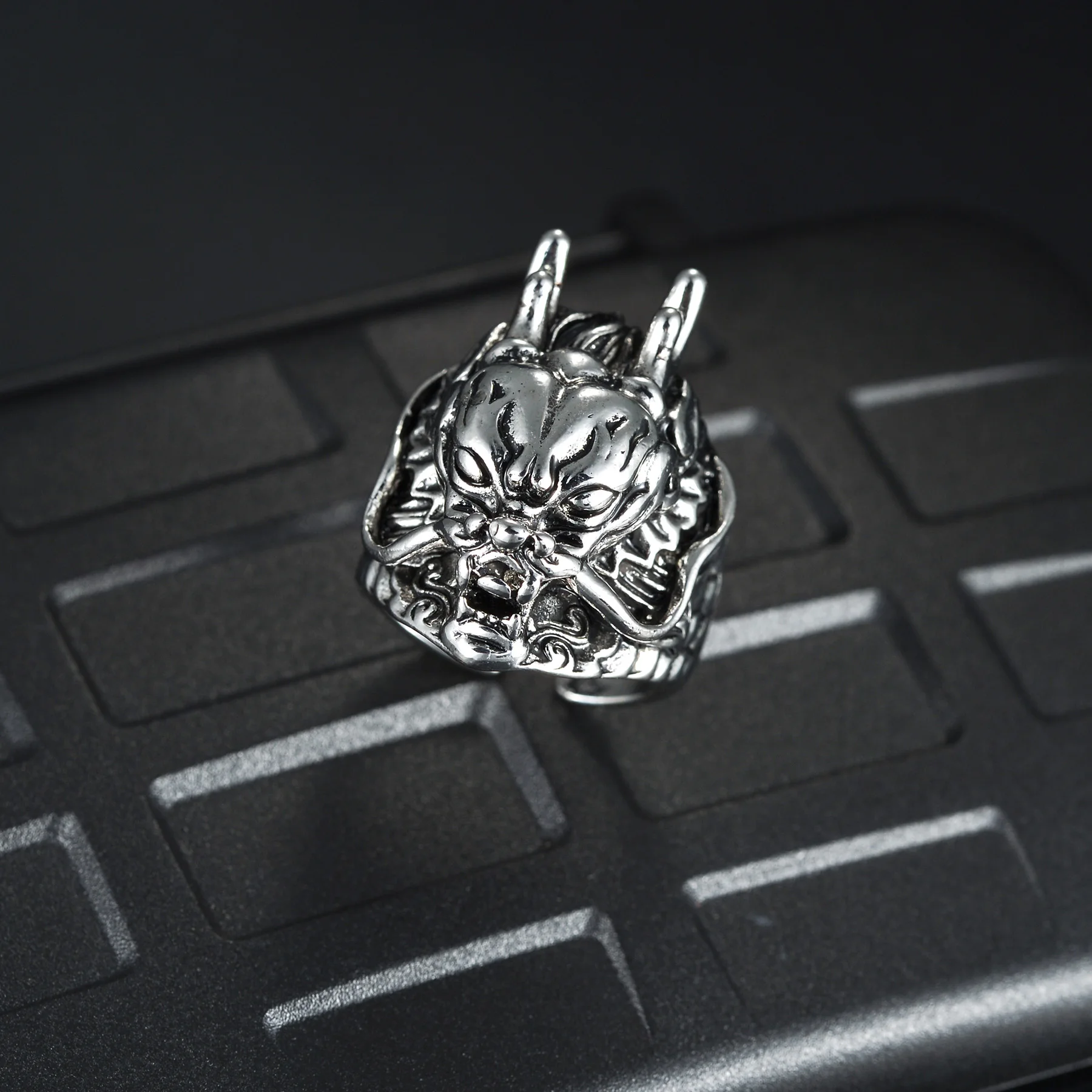 Ring for Men Girls Dragon Fashion Male Jewelry Vintage Ancient Silver Color Punk Hip Hop Locomotive Rings