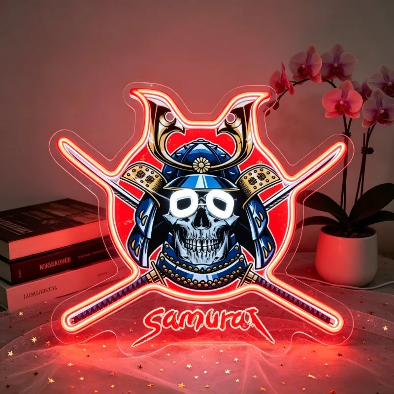 samurai-skull-samurai-neon-signusb-powered-led-decoration-adjustable-brightnessdecorative-lightssuitable-for-boys'-bedrooms