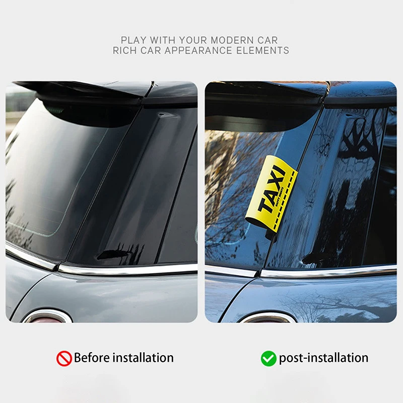 ملصق سيارة أجرة مزيف من الفينيل ، أصفر ، خارجي ، ملصق سيارة ، دراجة ، ضبط دراجة نارية ، نافذة ، زجاج أمامي ، زخرفة مركبة ، سحر