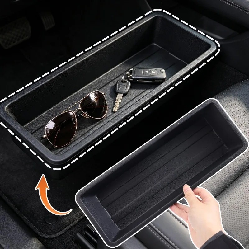 Multifunctional Car Storage Box for Under Front Seats for Water Keys Snacks Car Interior Accessories Under-Seat Storage Box