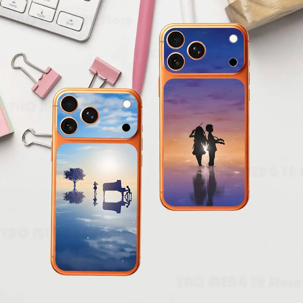 

April K-Kaori K-Kousei Plain Decal Skin For IPhone17 Pro ProMax Back Film Cover Wrap Anti-scratch Durable Sticker