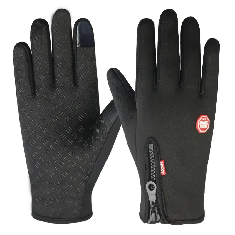 

Winter Fleece Warm Gloves, Windproof Touch Screen Cycling Gloves, Outdoor Sports Fishing, Skiing, Running And Cold-proof Gloves