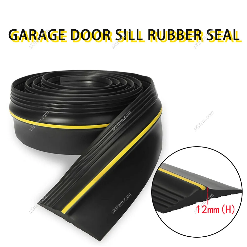 Solid Garage Door Rubber Seal Strap, Waterproof, Dustproof, Special PVC Rubber Strip, Threshold Door Weather, 6m