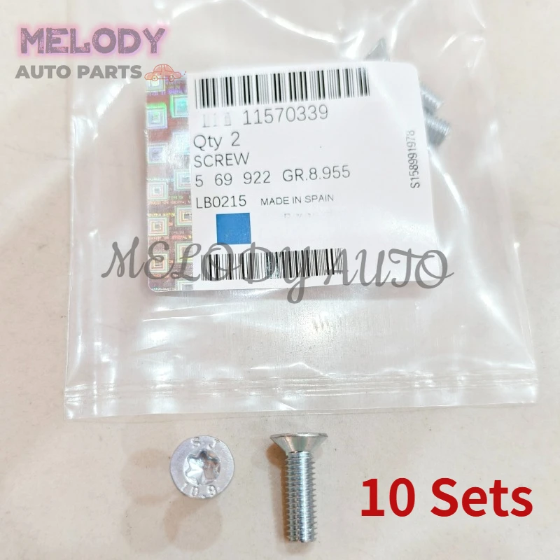 

10 Sets 11570339 Brake Rotor Bolt 2PCS/Set For BUICK ENCORE LACROSSE CADILLAC CTS DTS CHEVROLET CAMARO COLORADO
