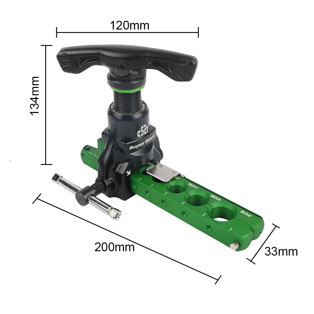 45° Eccentric Extender Air Conditioner Copper Pipe Expander Set for  Soft Copper Tubing  Inch Metric Clamp Reamer Flare Tool