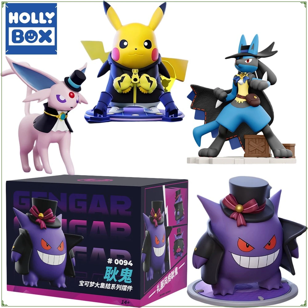 figurines-d'action-pokemon-authentiques-holly-box-modele-d'anime-premium-ornement-de-collection-jouets-de-bureau-cadeaux-d'anniversaire