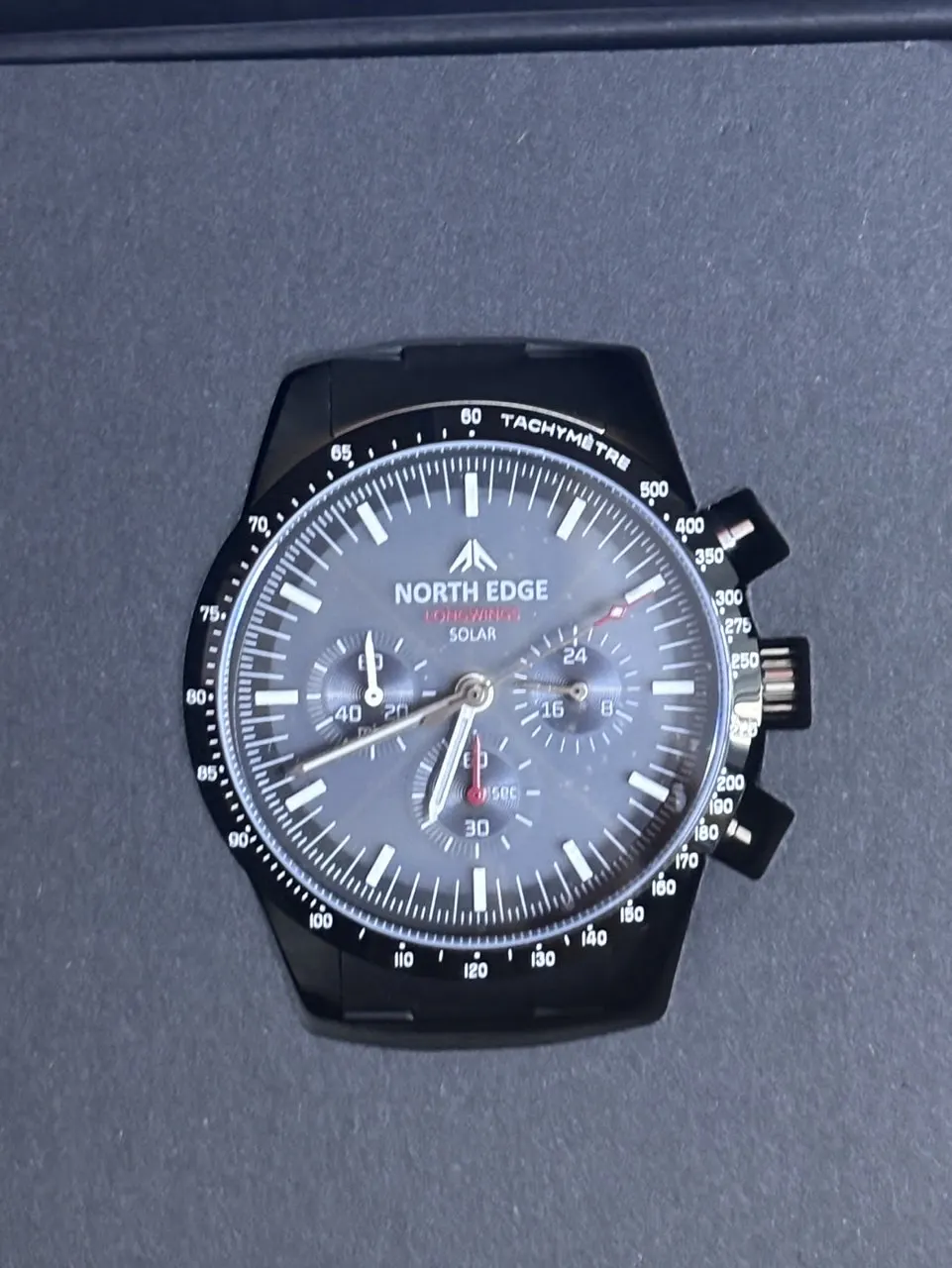 

Мужские кварцевые часы LONGWINGS NORTH EDGE с солнечной батареей, секундомером, водонепроницаемостью 50 м, полностью из нержавеющей стали 316, светящиеся, пилотские часы
