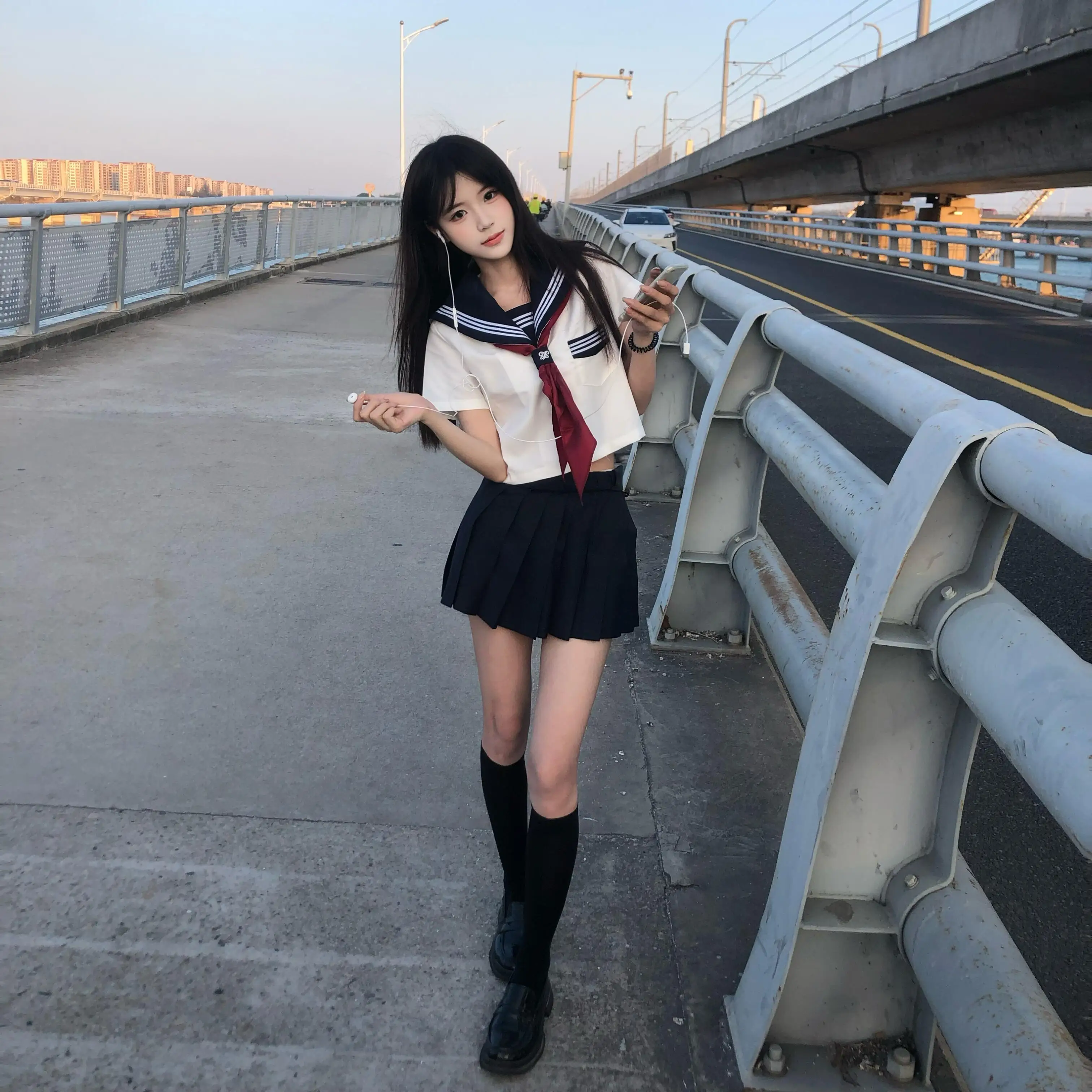 

Original Design Short Sleeve Sailor Suit Uniform Set Summer School Uniforms Japanese Style Student Outfits 2026 Summer Collec...