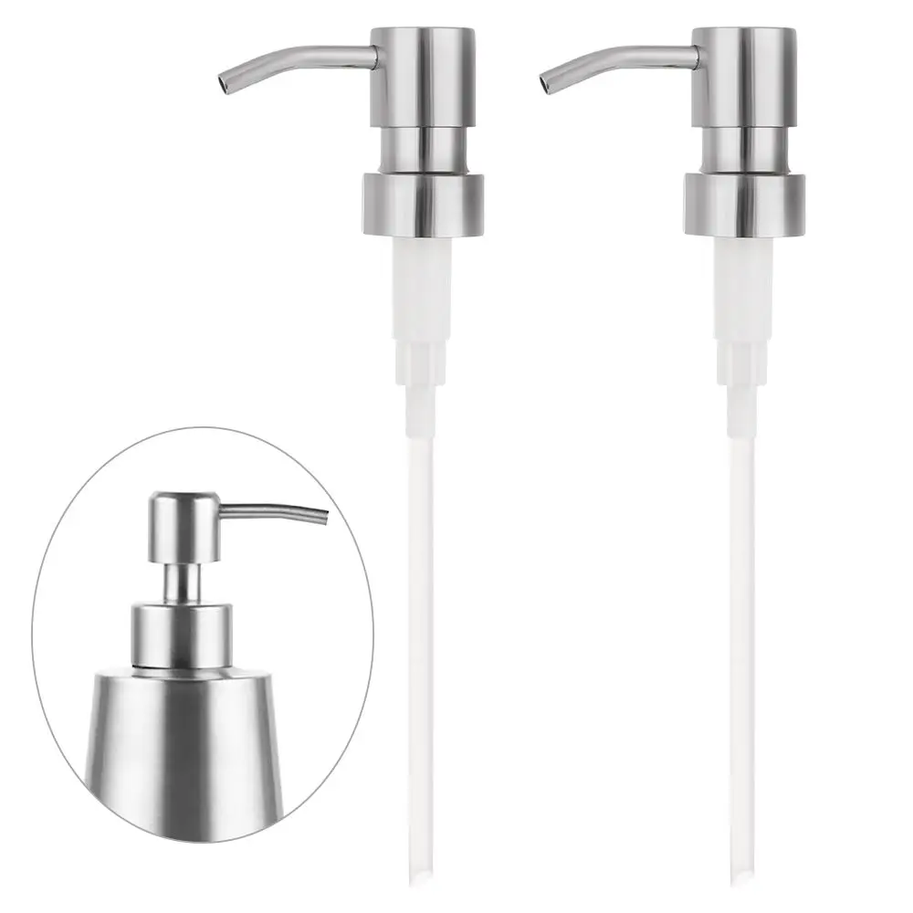 

1PC Stainless Steel Soap Pump Liquid Lotion Dispenser Bottle Head Replacement Jar Tube Nozzles