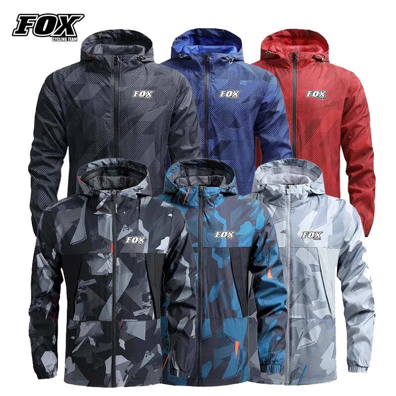 

Waterproof Biker Windbreaker FOX Cycling Team Men Bicycle Jackets Windproof MTB Windbreaker Sportswear Chaqueta Lluvia Ciclismo